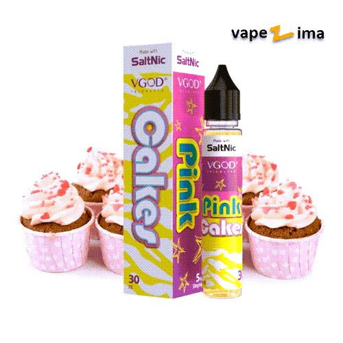 VGOD-PINK-CAKES-min(1) نیکوتین سالت کیک صورتی ویگاد VGOD SaltNic Pink Cakes - تصویر 1