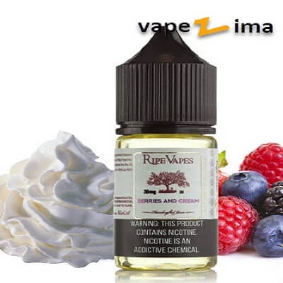 سالت رایپ ویپز خامه توت فرنگی بلوبری RIPE VAPES BERRIES AND CREAM سالت رایپ ویپز خامه توت فرنگی بلوبری RIPE VAPES BERRIES AND CREAM