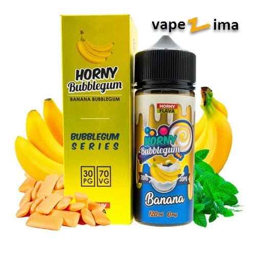 banana-bubblegum-horny-flava-100ml-vape-min جویس آدامس موزی هورنی