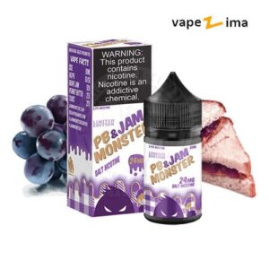 خرید نیکوتین سالت مربای انگور و کره بادام زمینی مانستر PB & Jam Monster Nicotine Salt