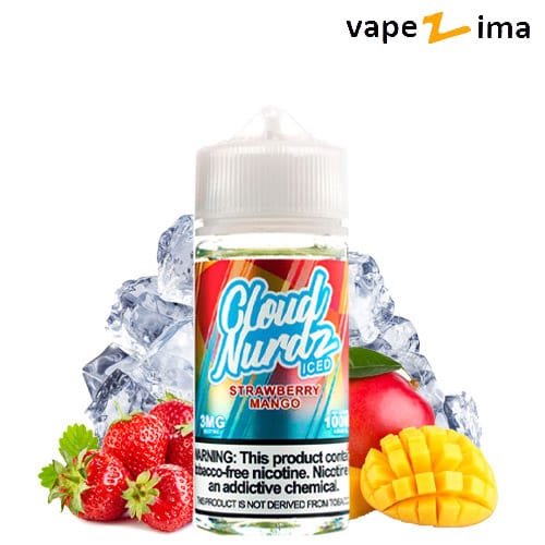 Cloud-Nurdz-StrawBerry-Mango-Iced-Juice جویس توت فرنگی انبه یخ کلود نوردز