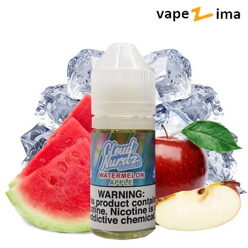 Cloud-Nurdz-WATERMELON-APPLE-Iced-Salt سالت هندوانه سیب یخ کلود نوردز