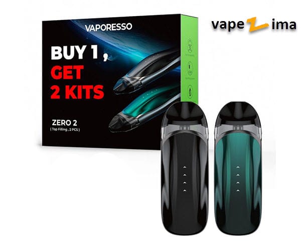 vaporesso-zero-2-black-green پادسیستم ویپرسو پک دو عددی زیرو 2 VAPORESSO ZERO 2 TWIN PACK - تصویر 1
